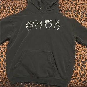 Black Graphic Hoodie